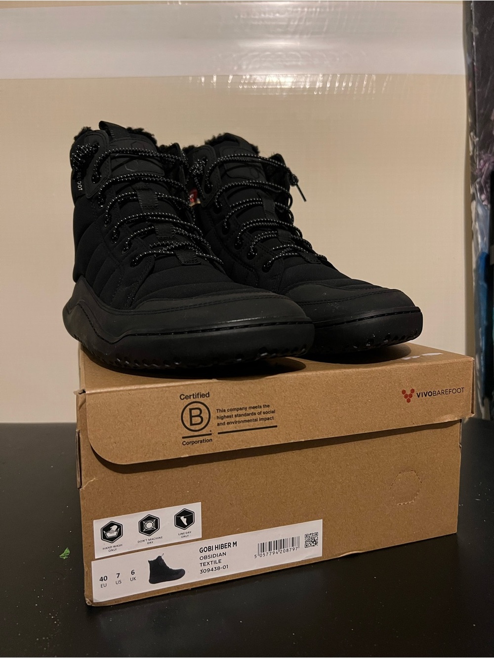 Vivo Barefoot Gobi Hiker Women's Black Ankle Booties